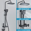 White Bathroom Shower Faucet with Digital Display 4 Function Wall Mount Hot Cold Water Tap Piano Bathroom Shower System
