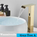 Smart Sensor Bathroom Basin Faucet Intelligent Black Automatic Sense Brass Cold Hot Water Mixer Waterfall Crane Deck Mount