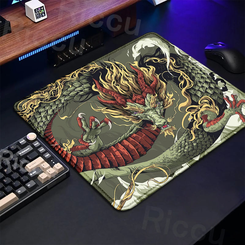 45X40cm Anime Mouse Pad Speed Control E-sport Dragon Gaming Laptops Small Size Keyboard Mat XS Rubber Portable Gamer Deskmat DIY