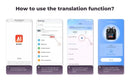 Touch Screen Translator Earbuds Wireless Bluetooth Headphones 144 Languages Translation have Noise Cancelling Business Headset