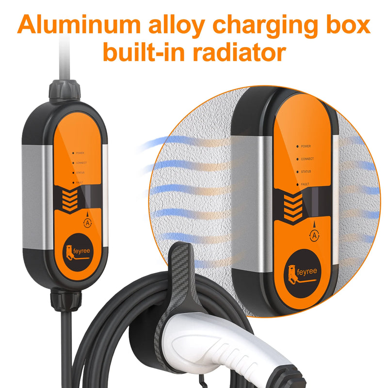 EV Portable Charger Type2 Plug/GB/T Plug Connector 16A Single Phase 3.5KW Type 1 Wallbox Charging Station for Electric Vehicle