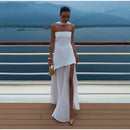 The Helios | Butter Yellow Pleated Gown with Backless Silhouette