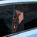 1PC/2PCS Japanese Style Prajna Car Stickers Auto B Pillar Waterproof JDM Decoration Cover Scratch Car Doors Pillar Vinyl Decals