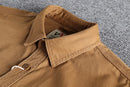 Autumn new 204 khaki retro wash solid color work shirt men's three-dimensional pocket trend loose jacket