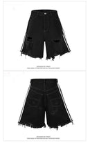 The Bawei | Slim-Fit Fringed Denim Short — High-Street Summer Statement