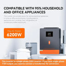 PowMr 6.2KW 4.2KW 3KW 2KW Hybrid Solar Inverter with WIFI MPPT 120A 50HZ Charge 12V/24V/48V LiFePo4 Battery 230V PV Output 500V