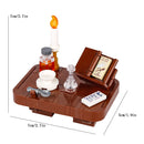 MOC Medieval Castle Building Blocks kit Tent Campfire Siege Car Hanging Cage Trial Bench Guillotine Weapon Toys Gifts Mini Brick