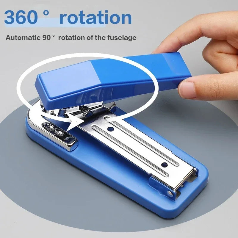 360 Rotatable Metal Heavy Duty Stapler Standard Long Stapler Stapling Use Staples Office Bookbinding Supplies Manual Binding