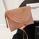Summer Beach Straw Clutch Bag Cute Crossbody Bag for Women Travel Shoulder Bags Purse Ladies Casual Wicker Handbags