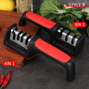 Kitchen 3/4-Segment Knife Sharpener Household Multi-Functional Hand-Held 3/4-Purpose Black Sharpening Stone