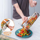 Stainless Steel Grill Basket with Wood Handle Scald Proof BBQ Rolling Grilling Basket Outdoor Camping BBQ Rack Grill Accessories