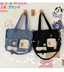 Waterproof Canvas Women Handbags Shoulder Bag Nylon Ladies Messenger Bag Oxford Crossbody Bags Tote Book Bags for Girls Satchels