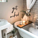 Metal Sign Get Waked  Wall Letters Modern Bathroom Quotes Wall Decor, Metal Wall Art For Bathroom, Farmhouse Cursive Letter Wall