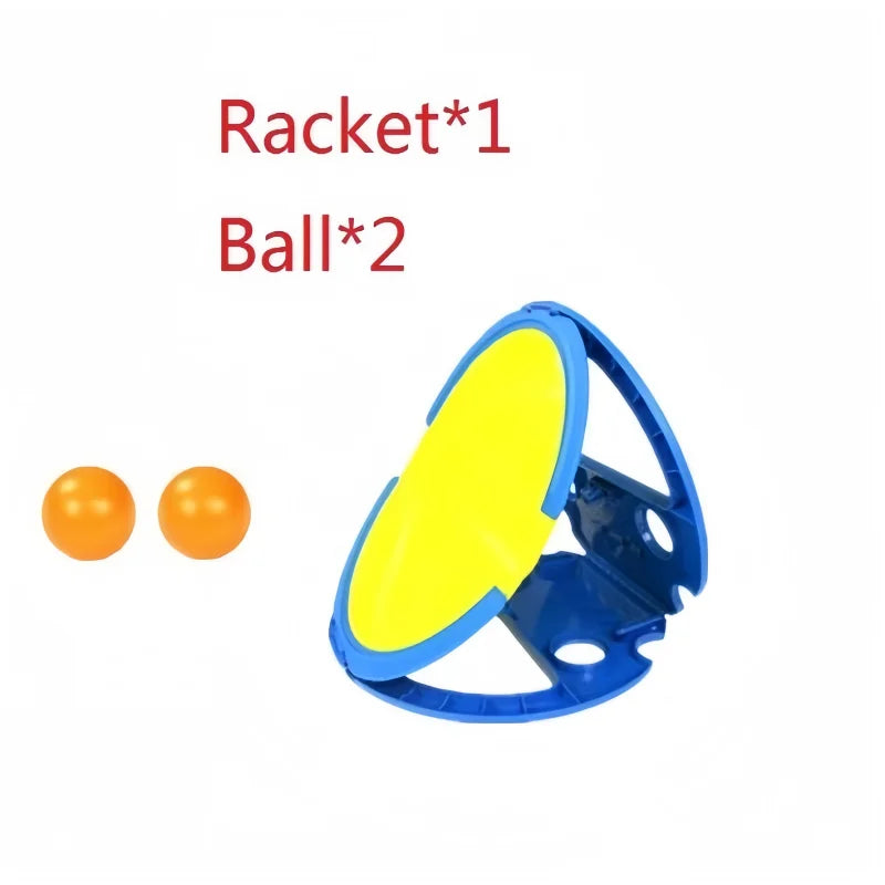 Outdoor Parent-Child Throwing & Catching Ball Game Set - Sports Fitness Hand Grip Ball Racket for Adults & Kids - Fun Toy Gift f