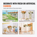 VEVOR Gold Metal Column Wedding Flower Stand High With Metal Laminate Vase Geometric Centerpiece Stands Cylindrical Floral