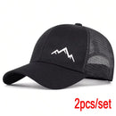Unisex Mountain Range Embroidery Baseball Net Caps Spring and Summer Outdoor Adjustable Casual Hats Sunscreen Hat