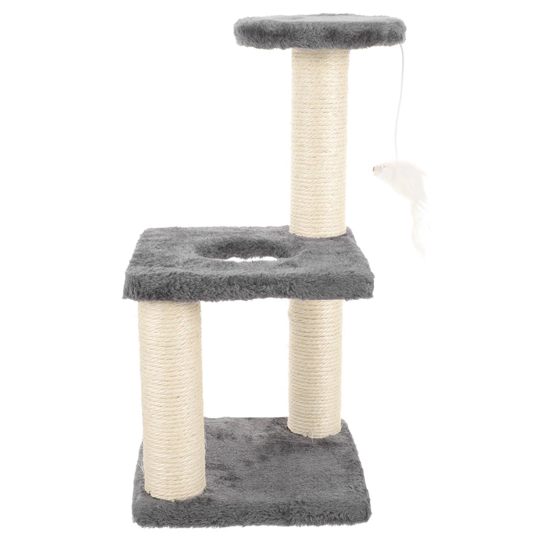 Pet Toy Cat Climbing Frame Tree Towers Paper Tube Integrated Kitten Scratcher Vertical Scratching Post