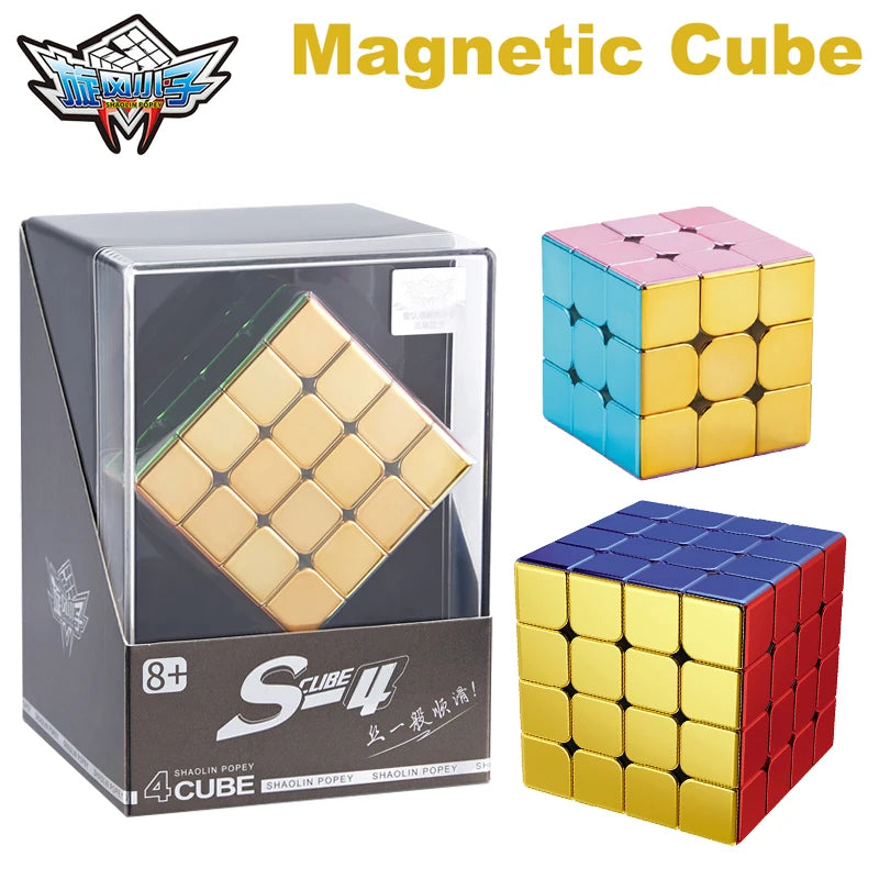 Cyclone Boys Plating 3x3x3 4x4 2x2 Magnetic Magic Cube Toys 3x3 Professional Speed Puzzle Accessories 3×3 4×4 2×2 Cubo Magico