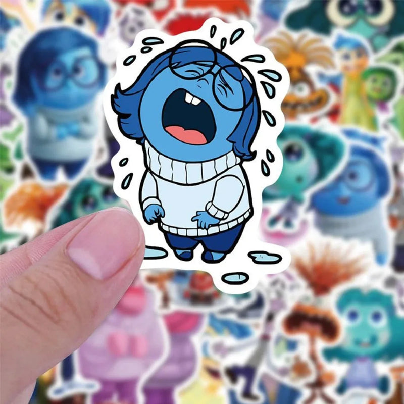 50PCS Disney Movie Inside Out Stickers Cartoon Graffiti Decoration Skateboard Laptop Notebook Luggage Waterproof Decal Toy