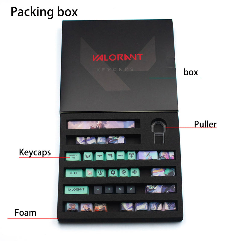 ISO KEYCAPS New design Valorant keycaps 29KEYCAPS  OEM Profile Cherry profile for mechanical keyboard