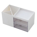 3 Colors Double-drawer Desktop Storage Box Cosmetic Plastic Compartmental Box Jewelry Storage Box Desktop Sundries Organizer