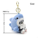 new Soft Cute Sitting position shark cat fragrance keychain pendant Playing Doll Couple soft fashione  Bookbag Hanging Doll