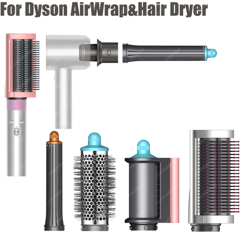 For Dyson Hair Dryer HDSeries and Dyson Airwrap HS01HS05 Auto Hair Curling Nozzles Cylinder Comb Fluffy Hair Straightening Brush