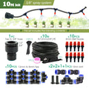 3M-25M 3/8”PE Hose Misting System DIY Adjustable Orange Nozzle Spray Cooling Kit for Greenhouse Garden Plants Fogging Watering