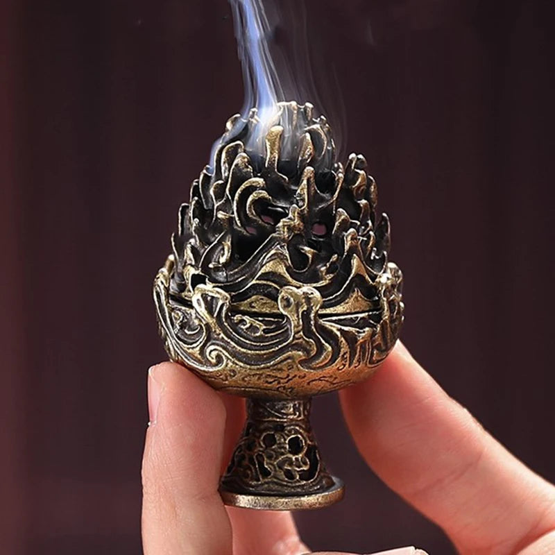 Mini Boshan Pan Incense Burner DIY Household Indoor Tower Incense Burner Zen Incense Burner Tea Ceremony Decoration Ornaments