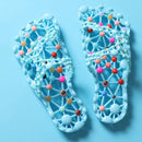 Non-Slip Foot Massage Slippers Feet Care Bath Quick-drying Footwear Reflex Stress Hollow Out Acupressure Massage Slippers Man