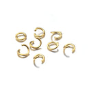 100pcs Pvd Gold Plated Stainless Steel Open Jump Rings Direct 4/5/6mm Split Rings Connectors for DIY Ewelry Findings Making