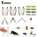 Bimoo Vorgeschnittene realistische Insektenflügel Fliegenbindematerial Steinfliege Eintagsfliege Marienkäfer Wespe Zikade Flaschenfliege für Forellenköder