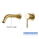 Black Basin Faucet Wall Mounted Gold 360° Rotating Bathroom Sink Faucets Embedded Hot Cold Water Mixer Tap Dual Hole Basin Crane