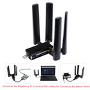 5G Dongle Expansion Board USB 3.1 to M.2 Key B Port Aluminum Cooling Plate  with Interface 4 Antennas for Raspberry Pi 4 Windows