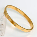 3Pcs/Sets Stainless Steel Clover Flower Bracelet For Women Leisure Wedding Jewelry Party Holiday Valentine's Day Female Gifts