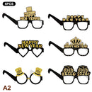 2026 New Year Paper Glasses 6/12pcs Festive New Year's Eve Party Glasses Fun Photo Props Party Eve Decoration Universal Size