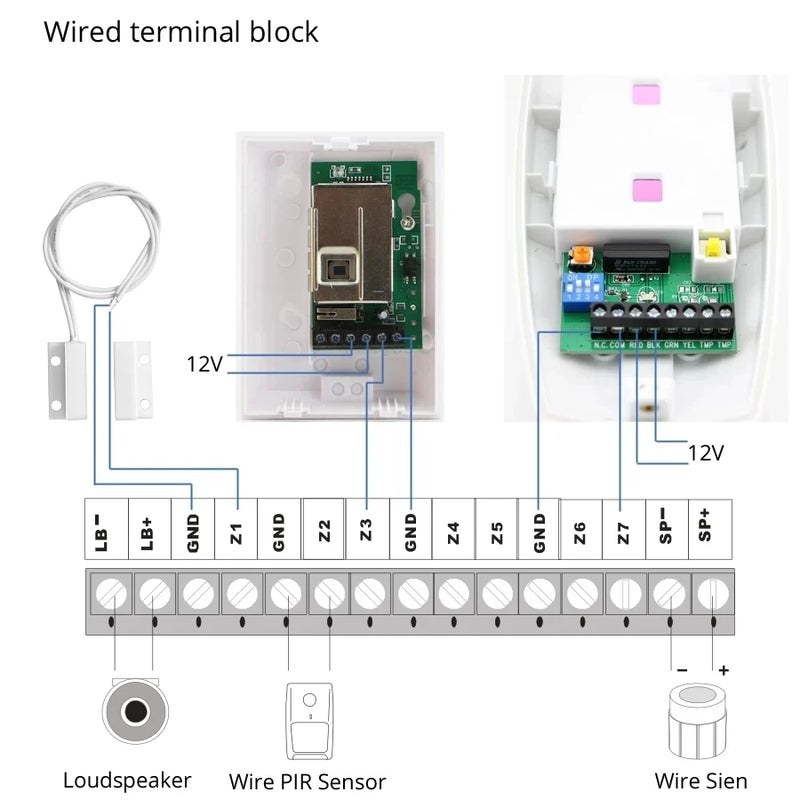 IOS Android APP Wired Wireless Home Security Tuya WIFI PSTN GSM Alarm System Intercom Remote Control Autodial Siren Sensor Kit