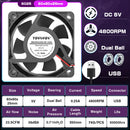 2 Pieces DC 5V 12V 24V 60mm 60x60x25mm Cooling Fan 6025 PC Computer Cooler Fan Axial Fan Sleeve Ball Bearing Industry Fans