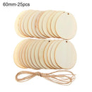 10/25/50pcs Household Natural Hanging Ornaments Wooden Drawing Wood Chips Easter Eggs Wood Slice Easter Decorations