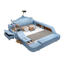 Multifonction Cute Modern Double Bed Queen Size Bedroom King Double Bed Faux Leather Smart Cama Matrimonial Bedroom Furniture