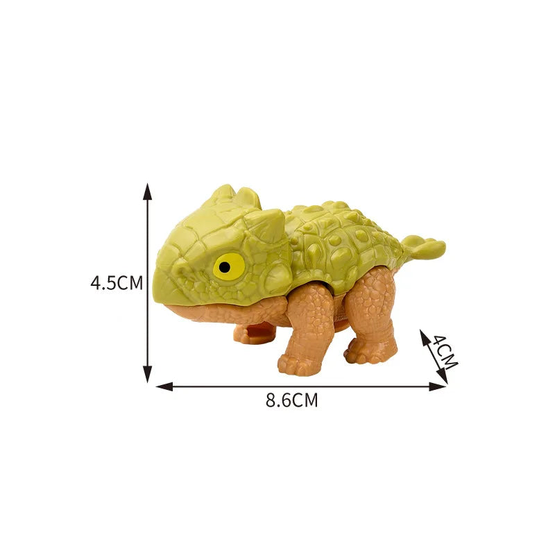 Jurassic Biting Finger Dinosaur Animals Model Toy Movable Joints Simulation Tricky Chameleon Hippo Kids Birthday Christmas Gifts