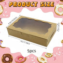 5/10pcs Window cake box, birthday, wedding, Valentine's Day cake and pastry box, kraft paper gift box suitable for Thanksgiving