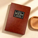 Men Inspirational Daily Prayer Notebook 365 Days Prayer Tracking Journal Brown Cover Religious Diary Book