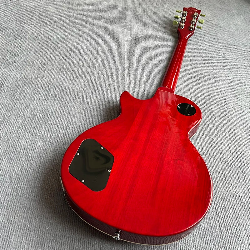 Classic red guitar, mahogany solid wood, high quality accessories, sound bar, feel good, free delivery