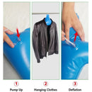 5pcs/Pack Inflatable Clothes Hanger Foldable Creative Hanger No Trace Rotatable Home Travel Portable Clothing Storage Rack