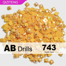 New Arrivals Single Color AB Square Diamond Beads for DIY Diamond Paintings  Resin AB Drills 2.5mm AB Drills 1000/2000Pcs