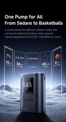 Baseus Wireless Car Air Pump Portable Air Compressor for Car Motorcycles Bicycle Electric Tire Inflator with LCD Digital Display