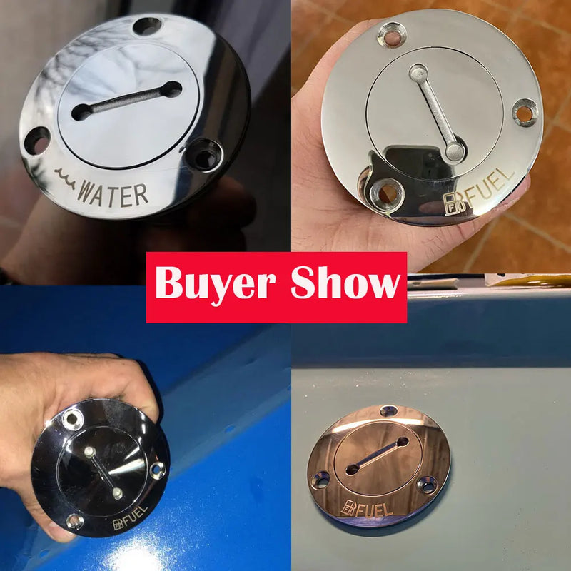 1.5" and 2" 38mm or 50mm 316 Stainless Steel Marine Boat Hardware Deck Filler Fuel Water Waste Diesel Gas Key Cap Fuel Water Was