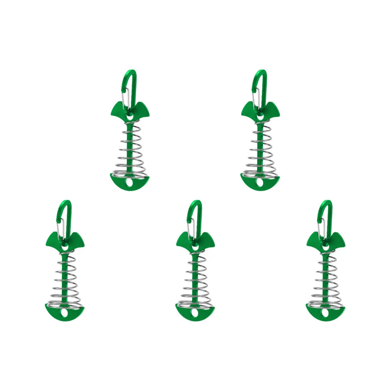 1/5Pcs Adjustable Plank Floor Spring Fishbone Anchor Tent Pegs Buckle Outdoor Awning Deck Stakes Fixed Nails Camping Tent Hooks