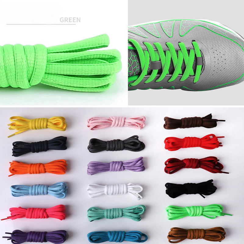 1 pairs Oval Running Trainer Laces, Basketball Sneaker Shoe Laces, Athletic Running Shoestring or Sport Shoes Laces for Trainers